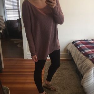Oversized purple classic piko sweater